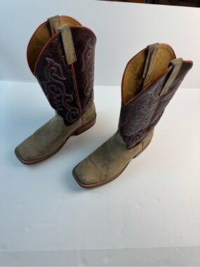 HP men’s camel Growler roughout Western Boots